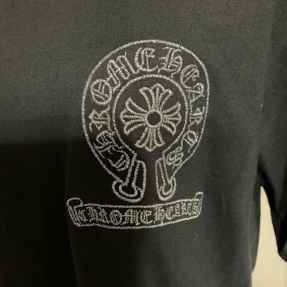 Chrome Hearts Black Tee with White Graphic Vintage Cross - Picture 5 of 11